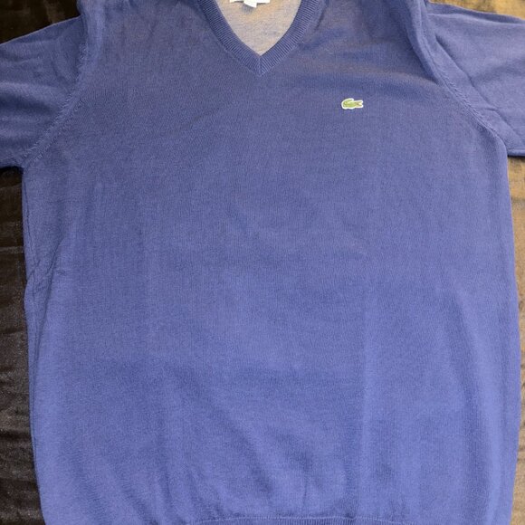 Lacoste Men's V-Neck Sweater - Deep Blue - Picture 2 of 10